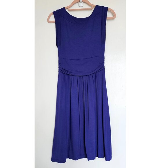 Gilli Kamile Sleeveless A-Line Grecian/Greek Style Dress Royal Blue/Soft Purple - Picture 4 of 13